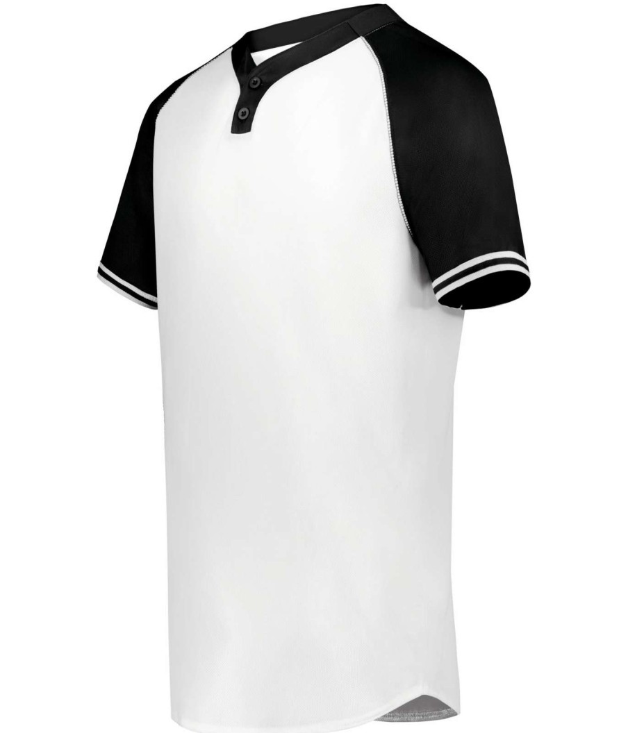 Jerseys * | Augusta Youth Cutter+ Henley Baseball Jersey