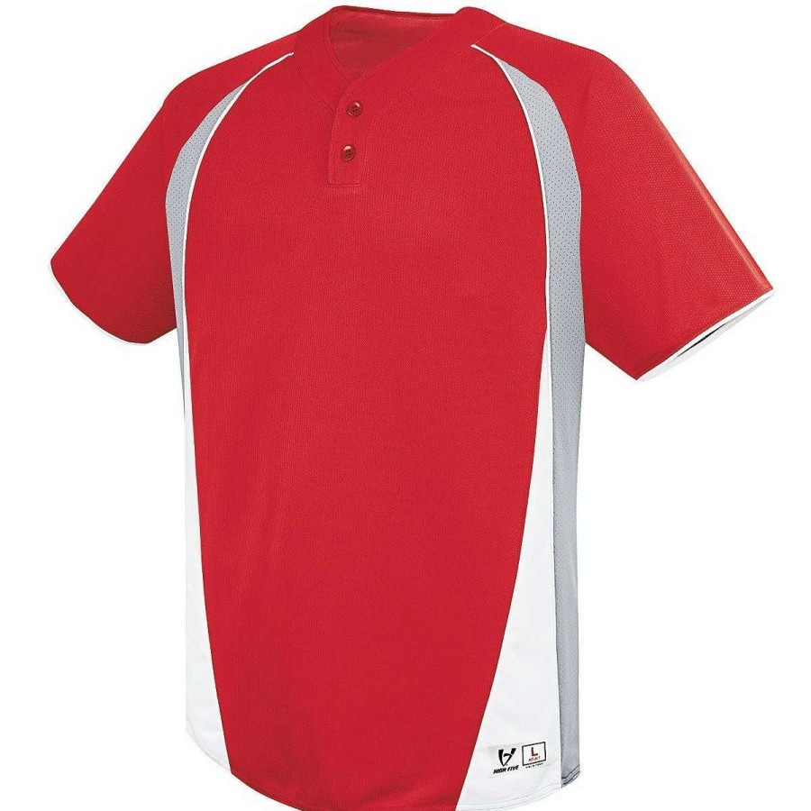 Jerseys * | Augusta Ace Two-Button Adult Baseball Jersey