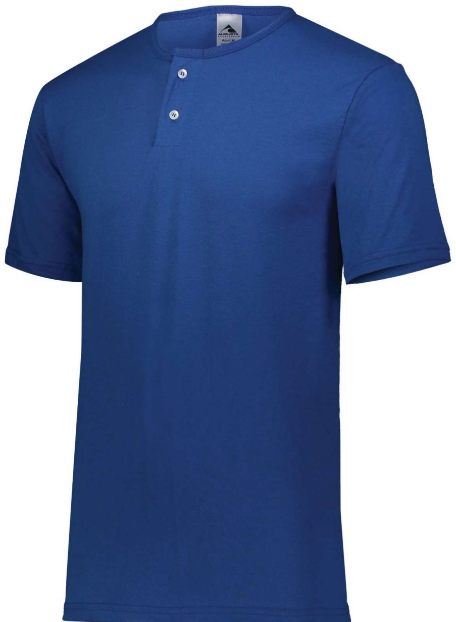 Jerseys * | Augusta Adult Two-Button Baseball Jersey