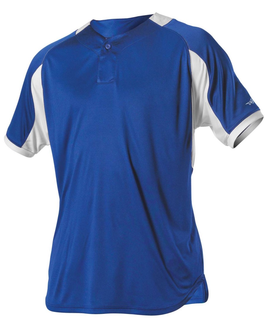 Jerseys * | Alleson Youth Baseball Henley Jersey