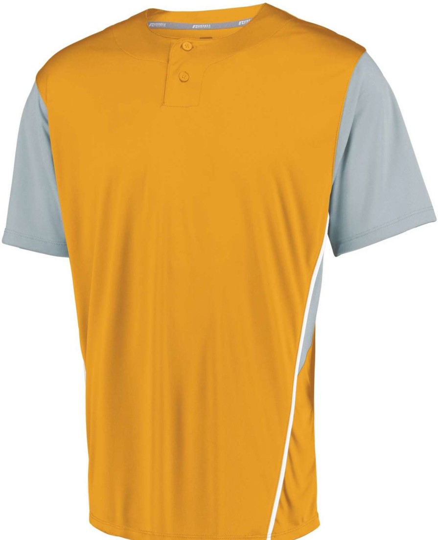 Jerseys * | Russell Team Russell Youth Two-Button Placket Jersey