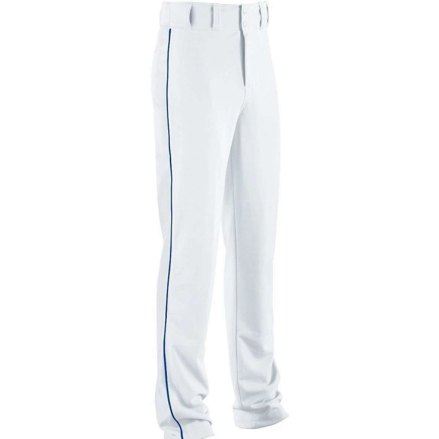 Pants * | High Five Adult Piped Classic Double Knit Baseball Pants Silver Grey/Forest