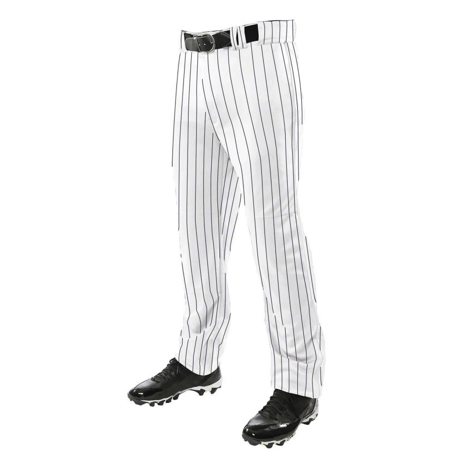 Pants * | Champro Youth Triple Crown Pinstripe Open Bottom Baseball Pants