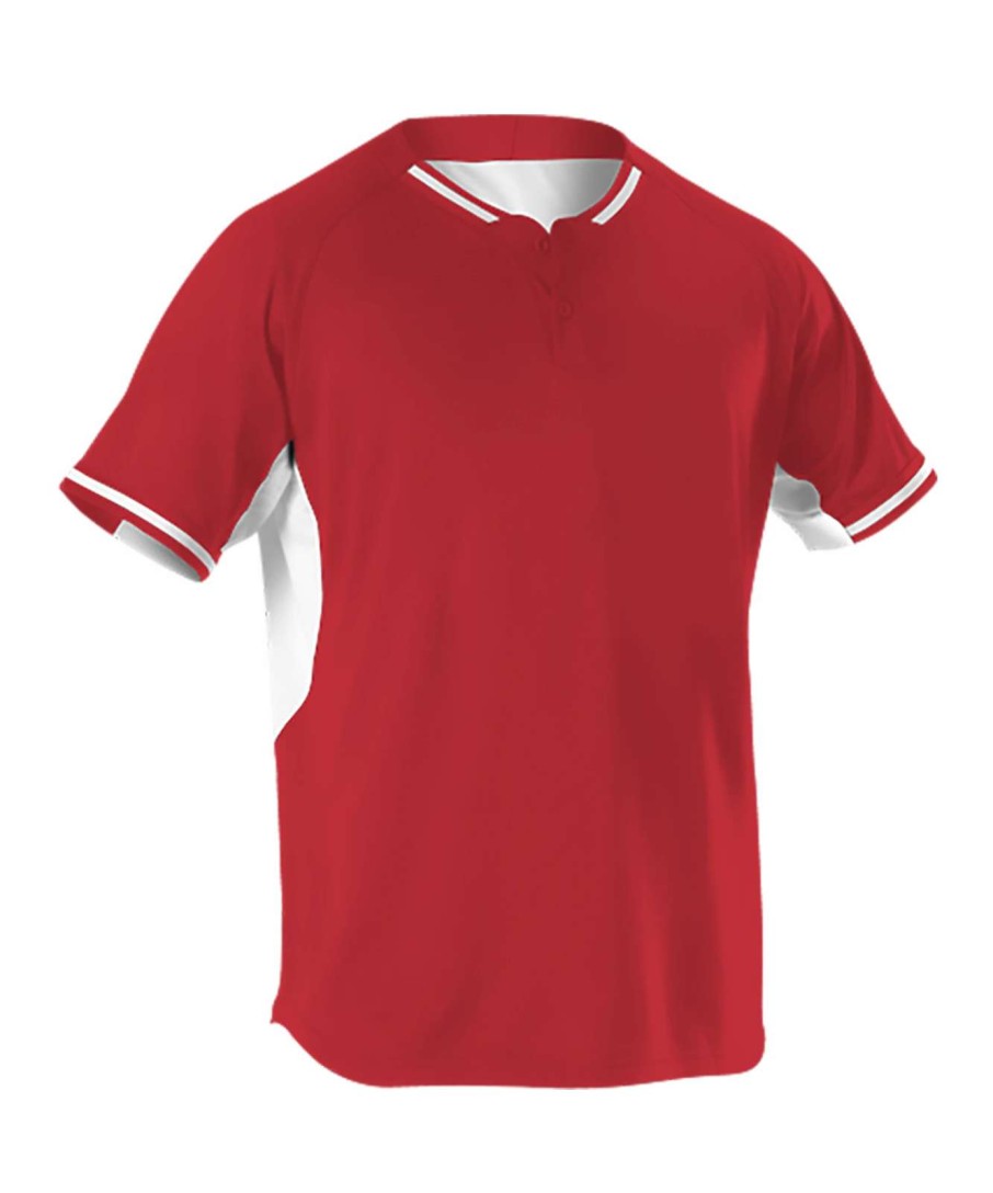 Jerseys * | Alleson Men'S 2 Button Baseball Jersey