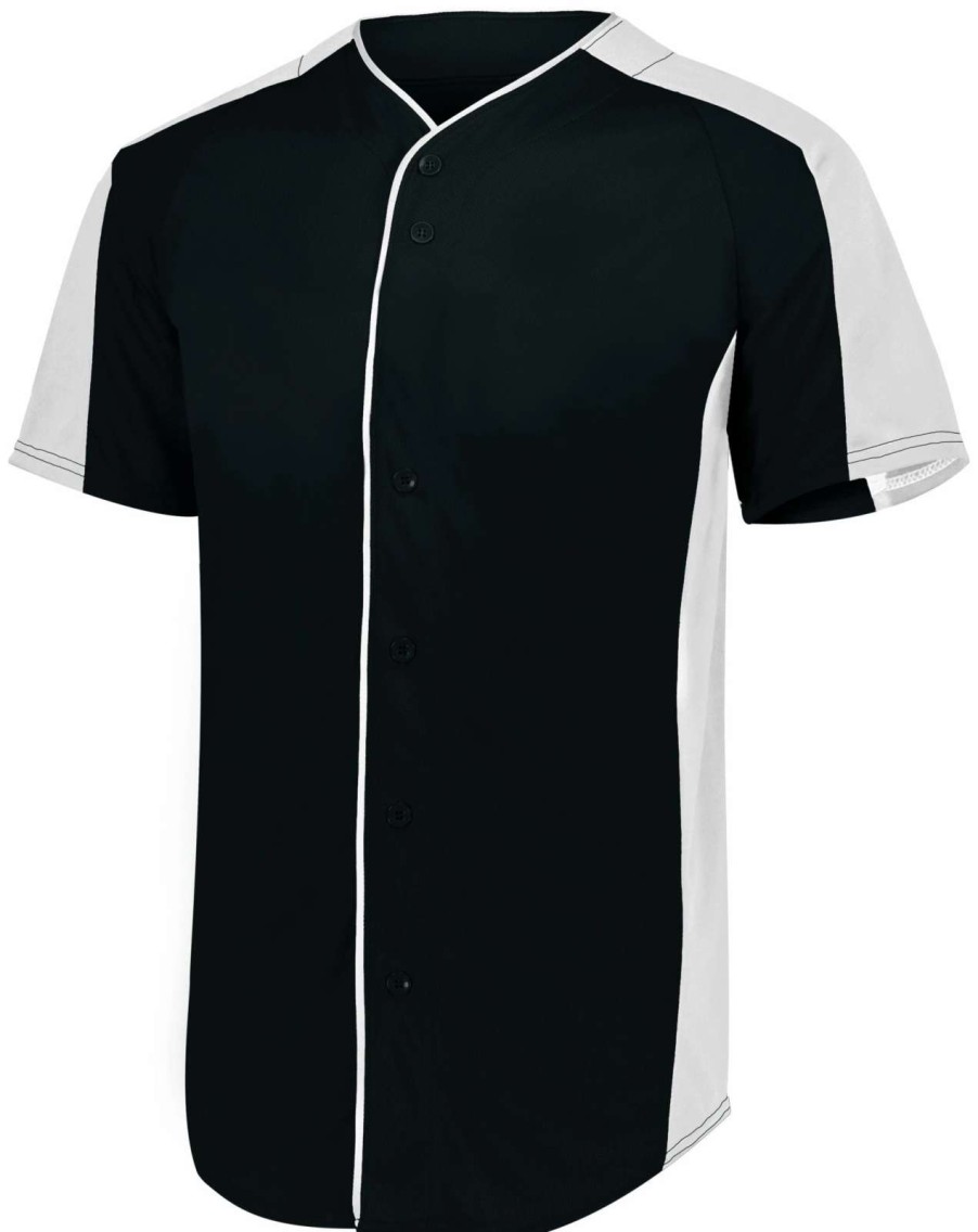 Jerseys * | Augusta Youth Full-Button Baseball Jersey