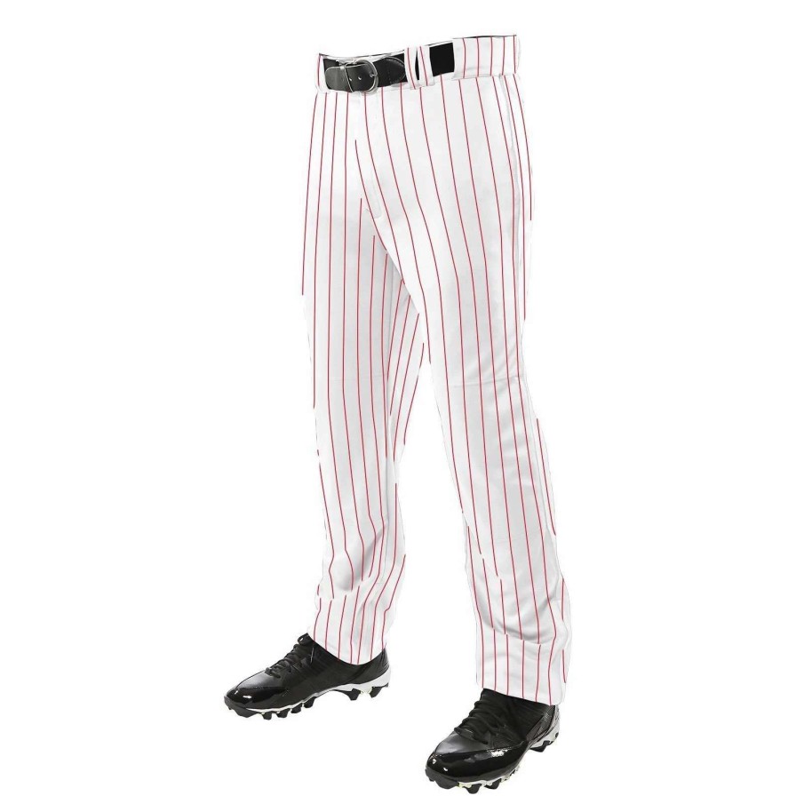 Pants * | Champro Men'S Triple Crown Open Bottom Pinstripe Baseball Pants