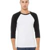 Jerseys * | Bella + Canvas Unisex Three-Quarter Sleeve Baseball Tee