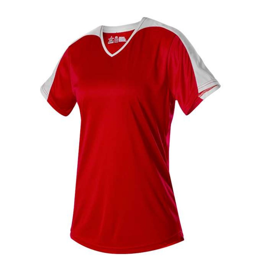 Jerseys * | Alleson Youth V Neck Fastpitch Baseball Jersey