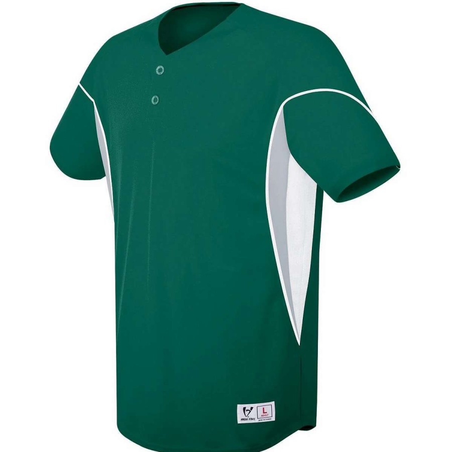 Jerseys * | High Five Adult Ellipse Two-Button Baseball Jersey