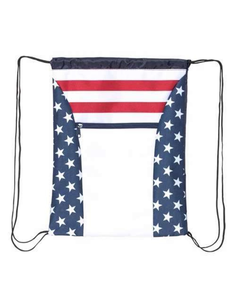 All Purpose Bags & Backpacks * | Oad Americana Drawstring Bag Red/ White/ Blue