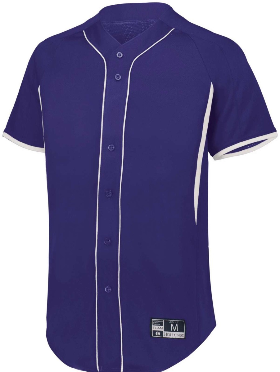 Jerseys * | Holloway Youth Game7 Full-Button Baseball Jersey