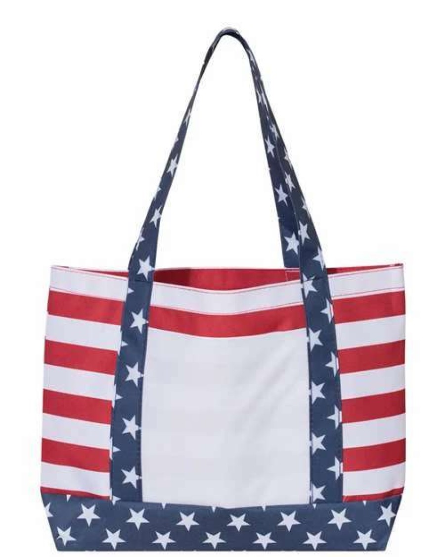 All Purpose Bags & Backpacks * | Oad Americana Boater Tote Red/ White/ Blue