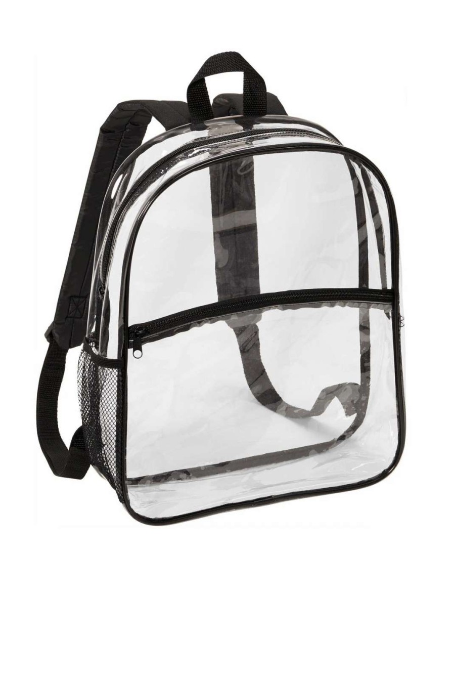 All Purpose Bags & Backpacks * | Port Authority Clear Backpack Bg230 Clear/ Black