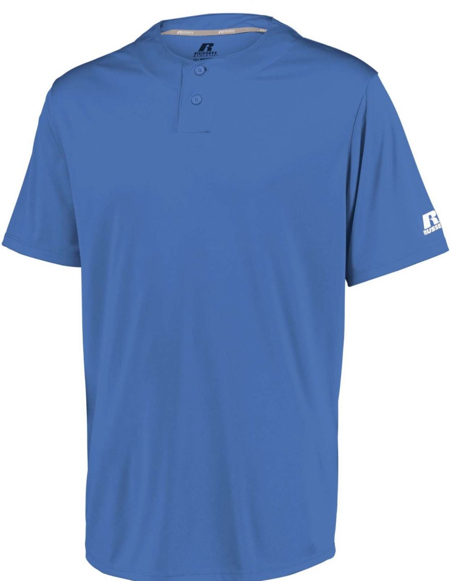 Jerseys * | Russell Team Russell Performance Adult Two-Button Solid Jersey