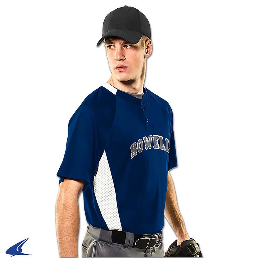 Jerseys * | Champro Clean-Up Adult 2-Button Baseball Jersey