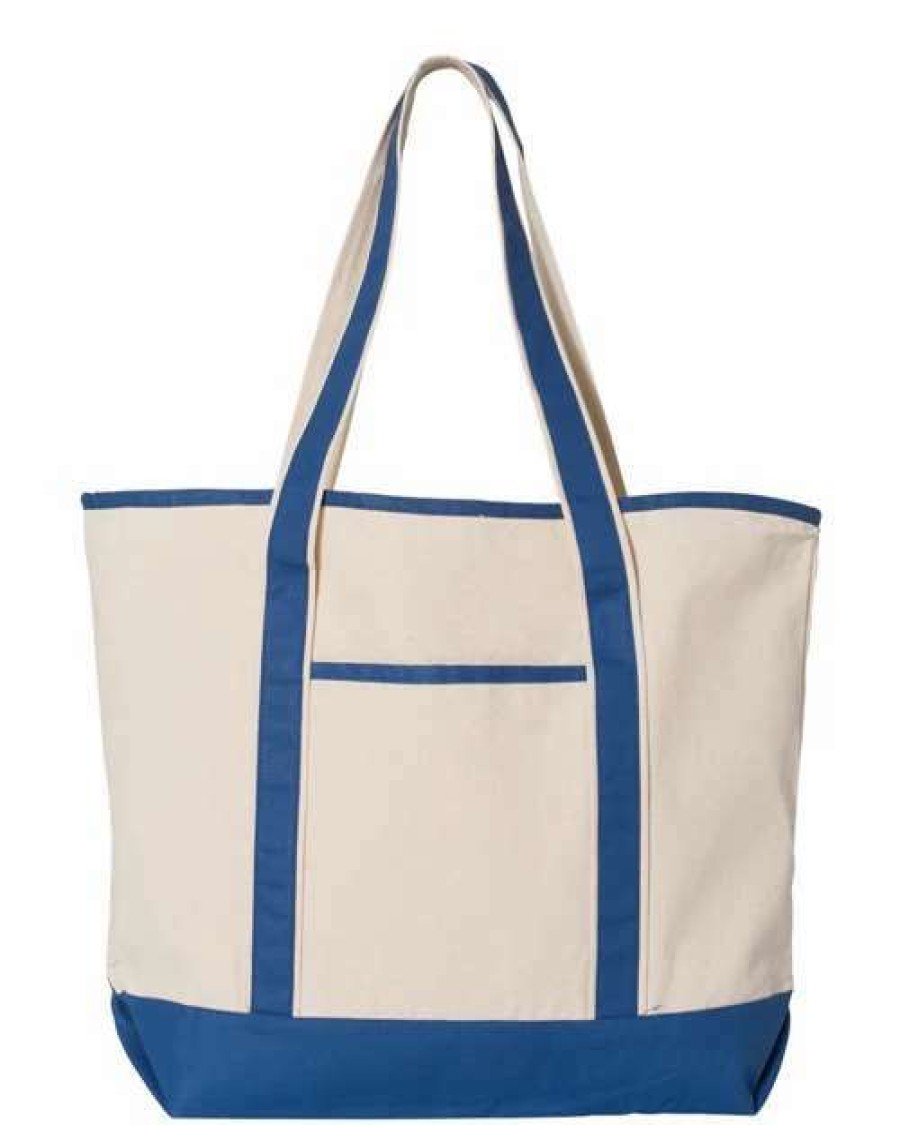 All Purpose Bags & Backpacks * | Q-Tees 34.6L Large Canvas Deluxe Tote