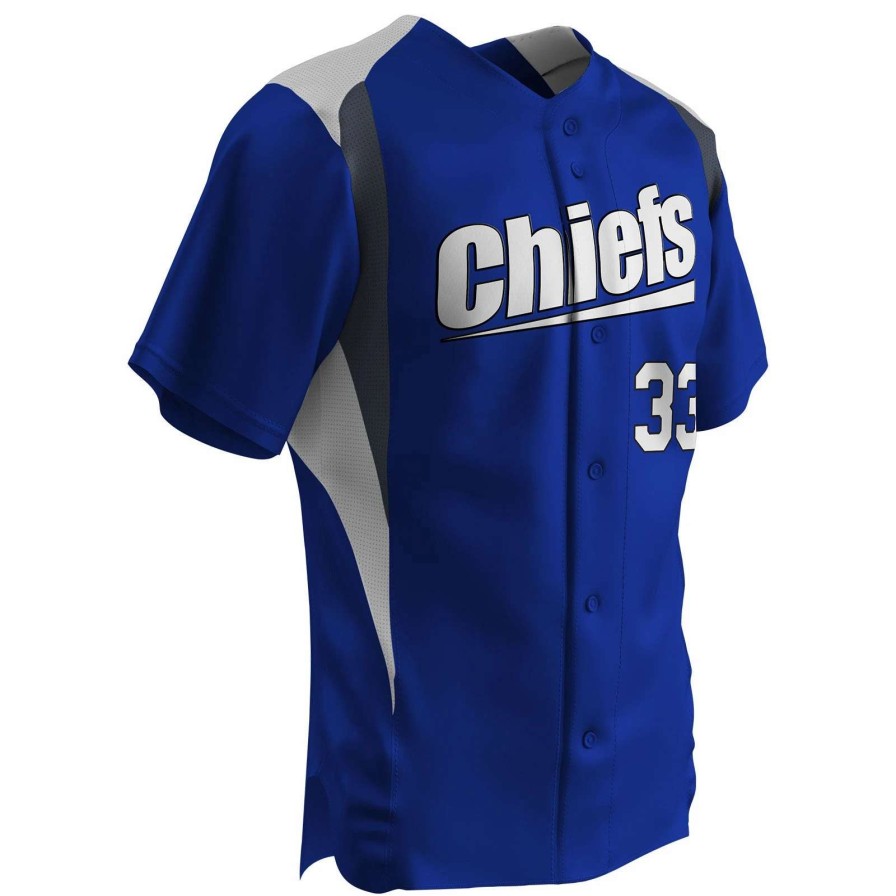 Jerseys * | Champro Bull Pen Men'S Full Button Baseball Jersey