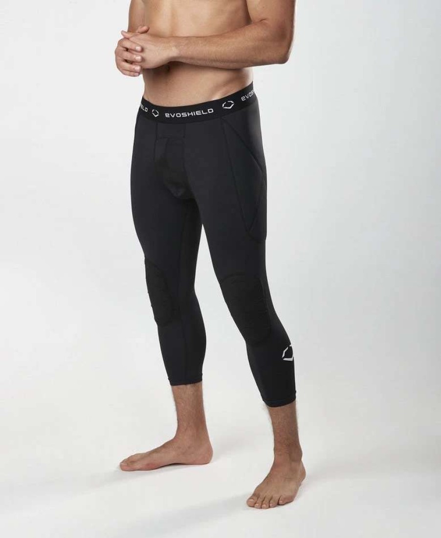 Pants * | Evoshield Adult 3/4 Sliding Tights Black