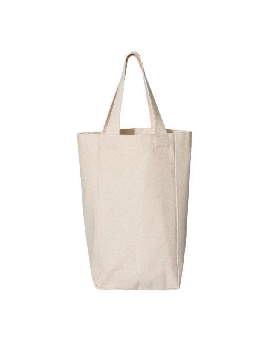 All Purpose Bags & Backpacks * | Oad Double Wine Tote Natural