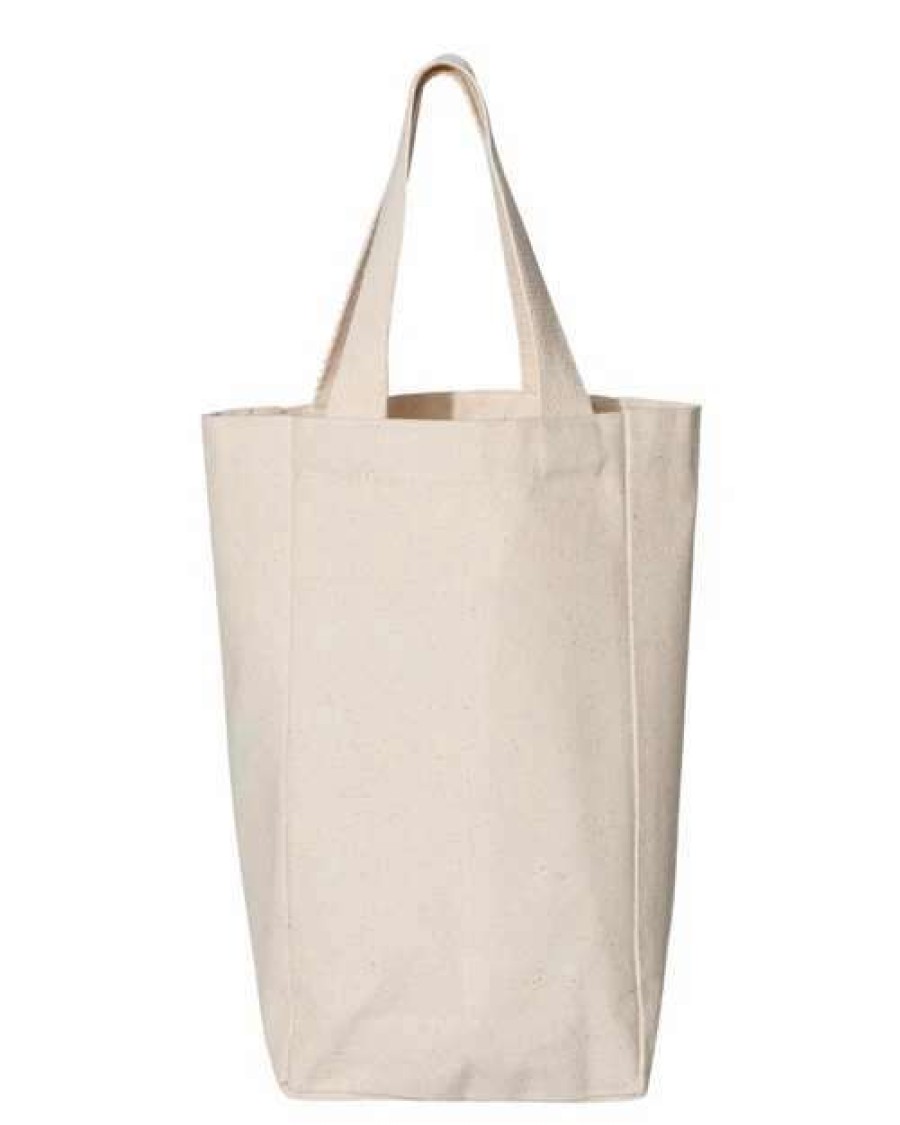 All Purpose Bags & Backpacks * | Oad Double Wine Tote Natural